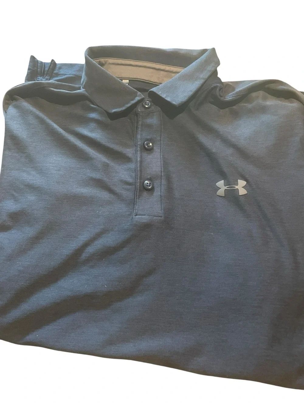 Under Armour Men's Polo Shirt - Dark grey  with Silver Logo like new size medium